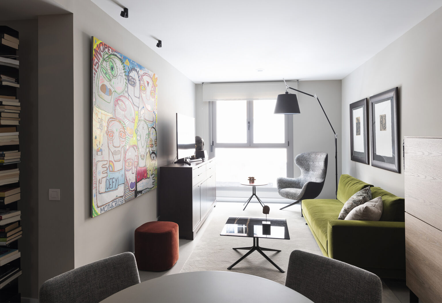 Diseño de salón en apartamento de Zaragoza